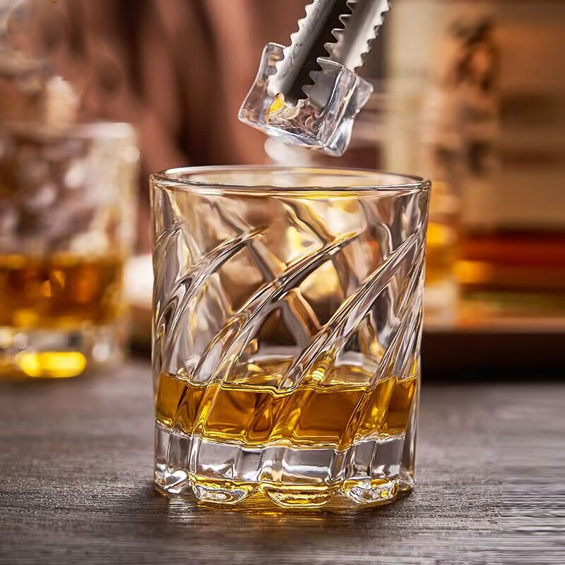 Wine Beer Spirit - Reliëf Whiskyglas Hoogwaardig thuisgebruik Luxe glaswerk