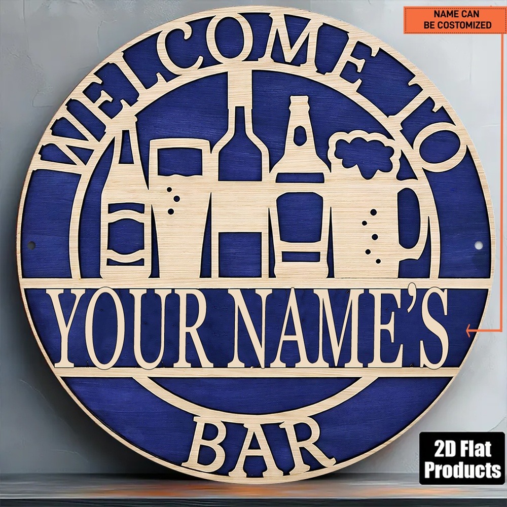 Wine With Beer Name - [2D Plat] 1 stuk op maat
