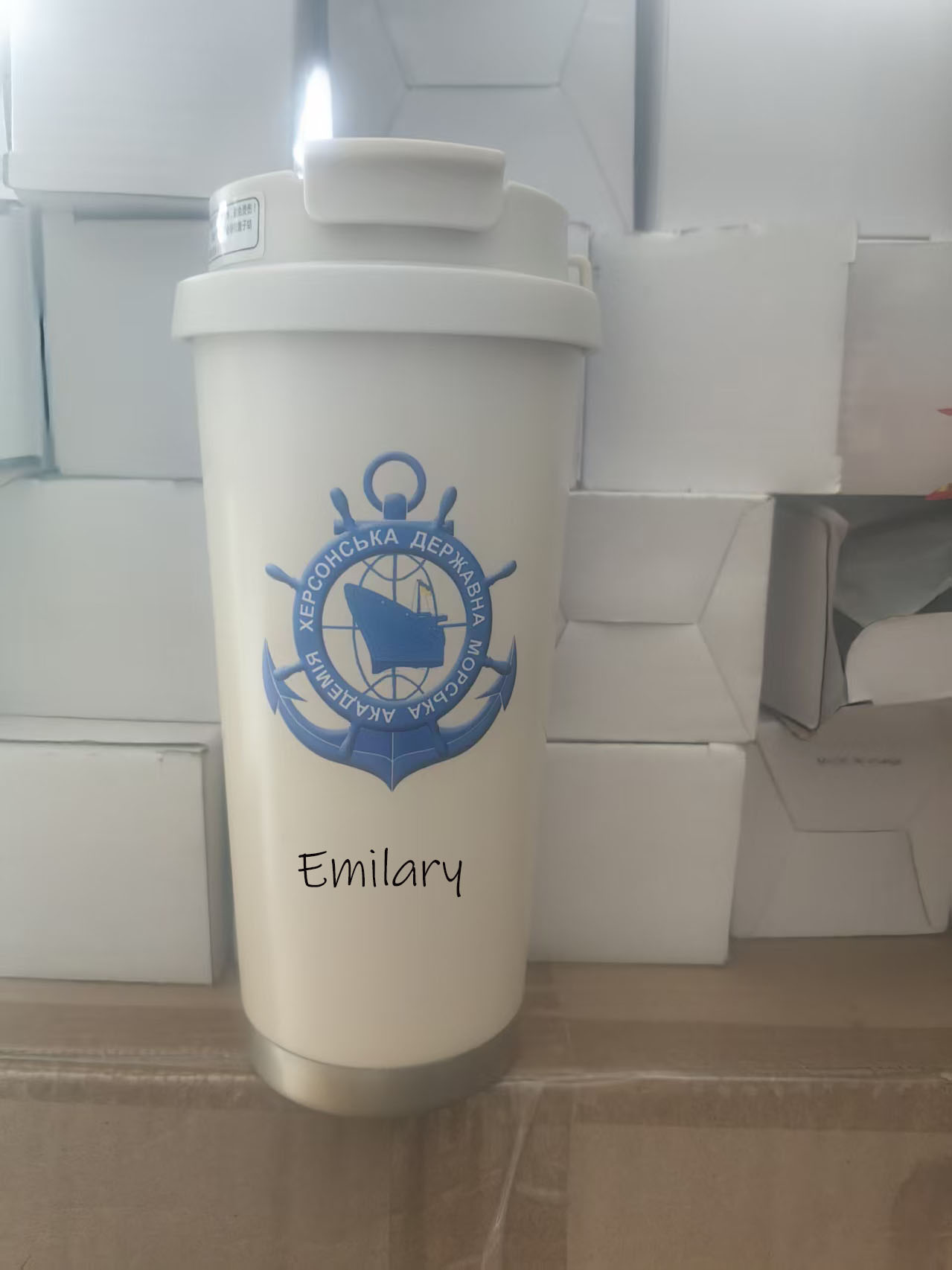 Wine With Beer Name - Aangepast logo 600ML waterfles thermoskan Koffie