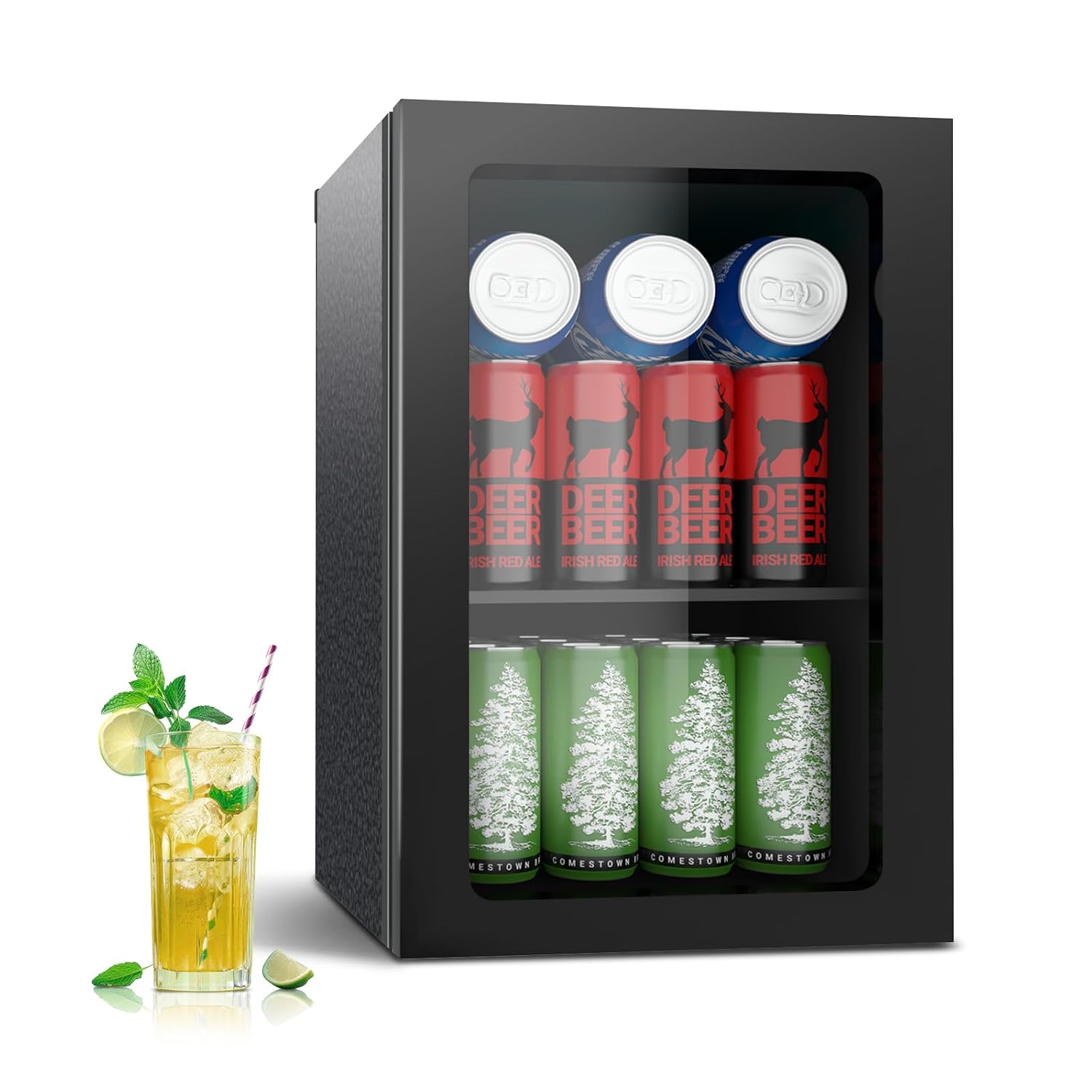 Wine Beer Fridge Small - Drankenkoelkast, 24 blikjes mini koelkast met