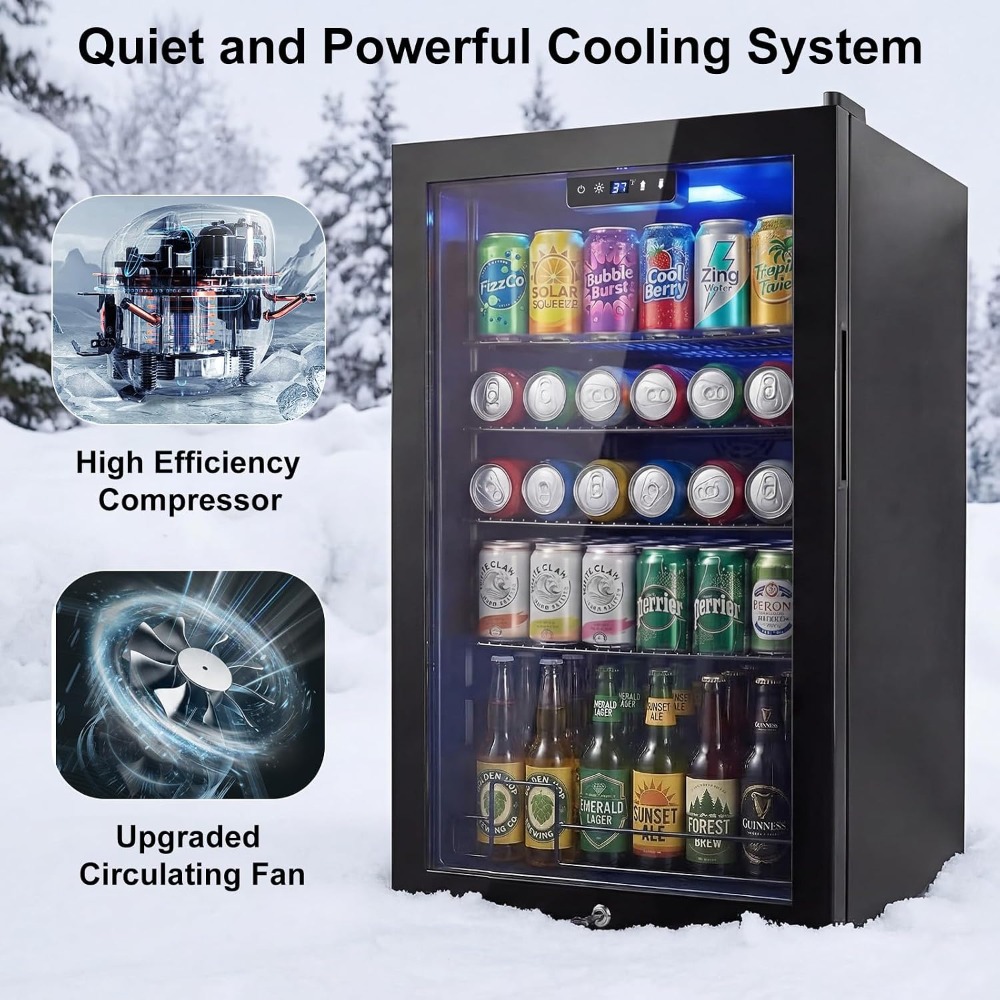 Wine Beer Fridge Small - 20 Inch Mini Koelkast voor Dranken,