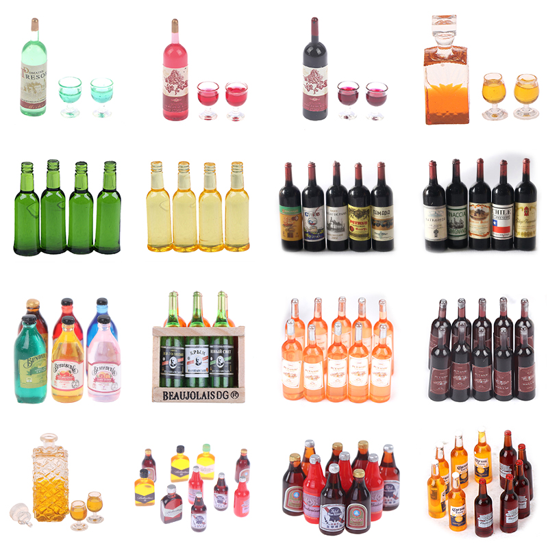 Taste Wine Beer Kitchen - 1 Set 1/12 Miniatuur Wijnflessen Dollhouse