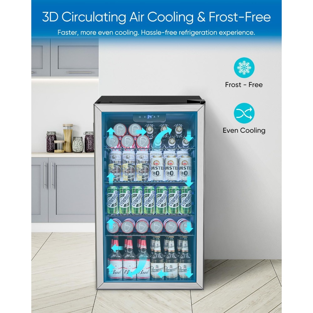 Drankenkoelkast - 126 blikjes  - Wine Beer Fridge Small recensie en prijs