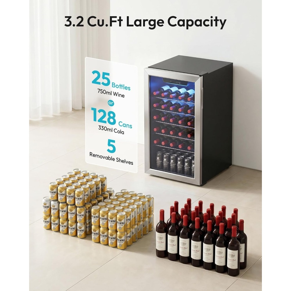 128 blikjes mini-koelkast, gla - Wine Beer Fridge Small recensie en prijs