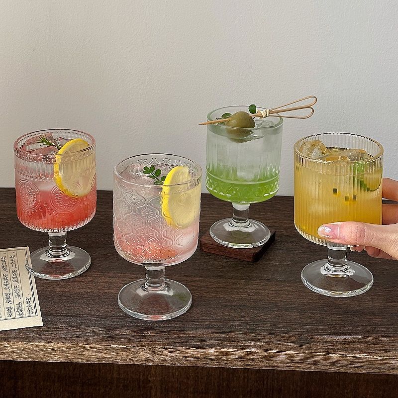 4 Stuks Set Vintage Reliëf Gem - Wine Beer Mix Drink recensie en prijs