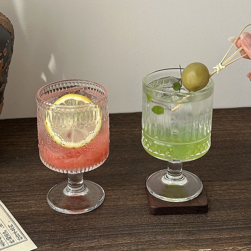 4 Stuks Set Vintage Reliëf Gem - Wine Beer Mix Drink recensie en prijs