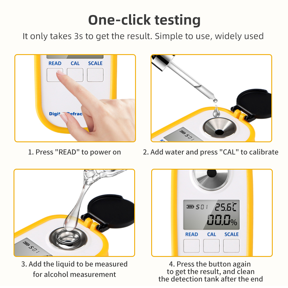 Digitale Alcohol Refractometer - Wine Beer Spirit recensie en prijs