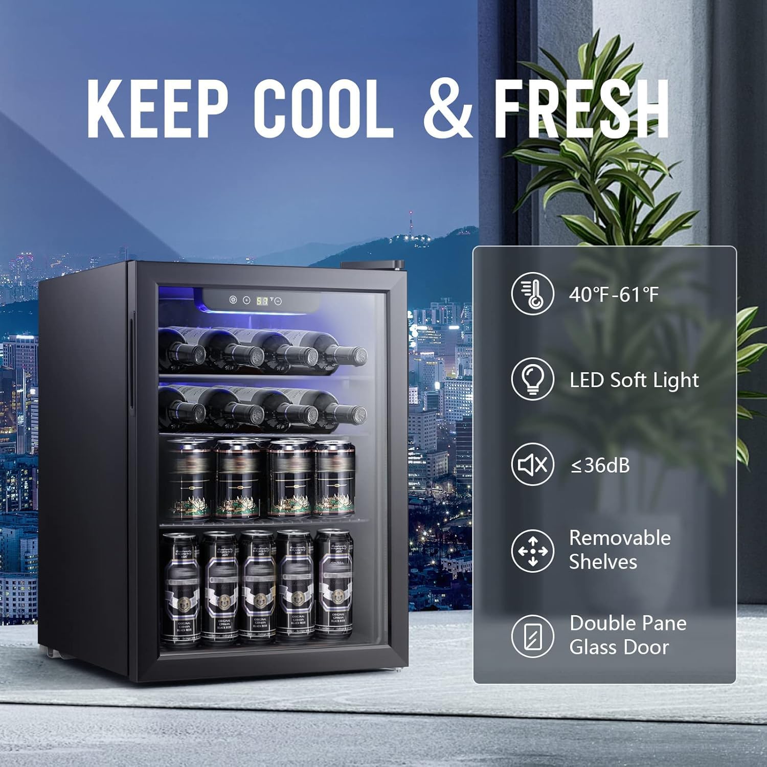 2,6 cu.ft Wijnkoeler/Kast, dra - Wine Beer Fridge Small recensie en prijs