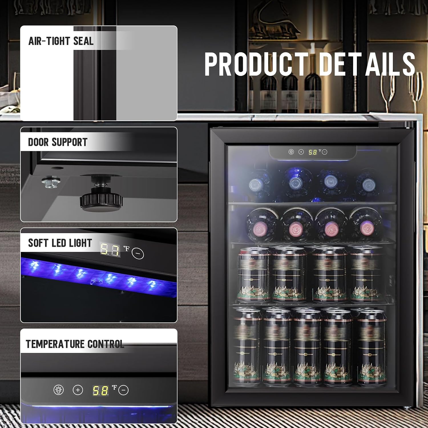 2,6 cu.ft Wijnkoeler/Kast, dra - Wine Beer Fridge Small recensie en prijs