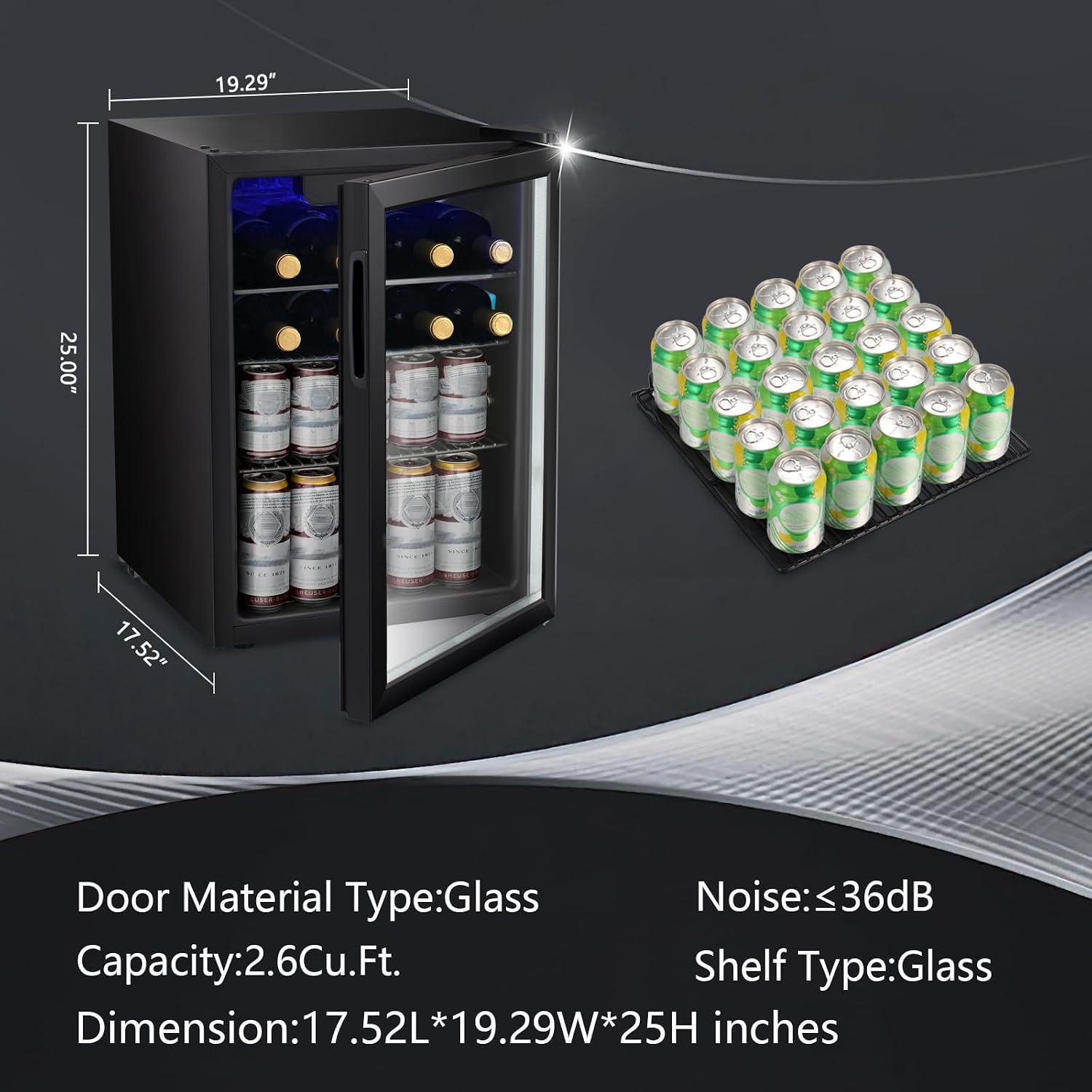 2,6 cu.ft Wijnkoeler/Kast, dra - Wine Beer Fridge Small recensie en prijs